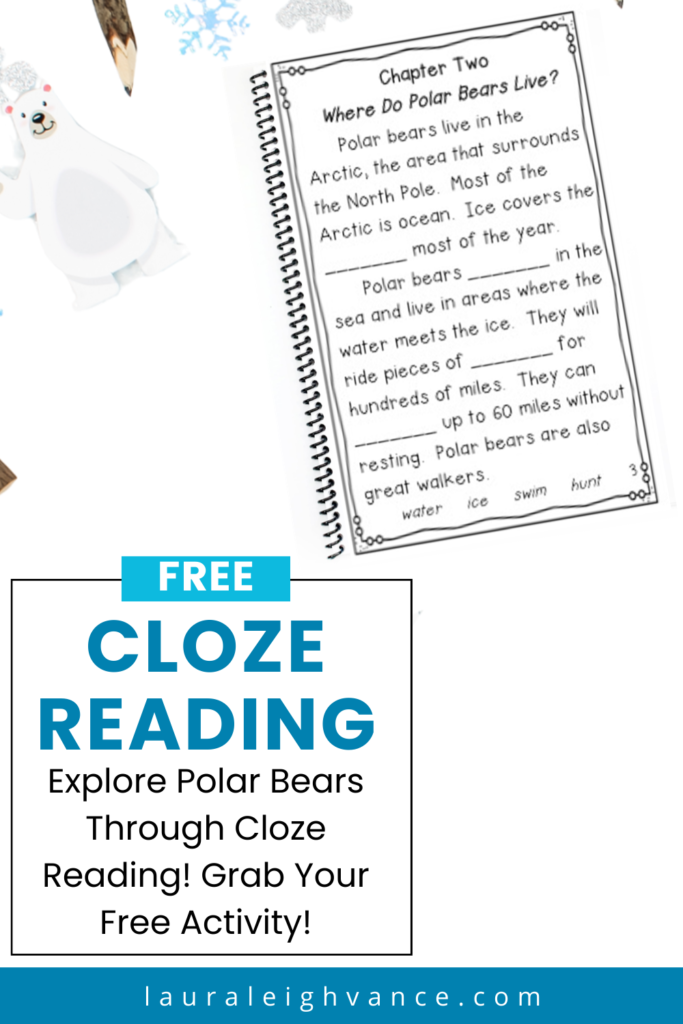 picture of a free cloze reading worksheet