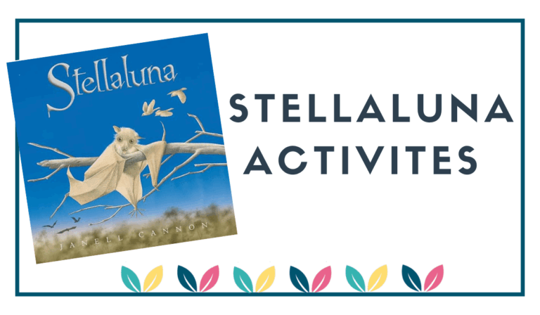 Stellaluna book with homeschool activity materials for first grade