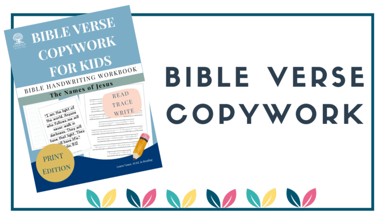 Bible Verse Copywork for Homeschool cover