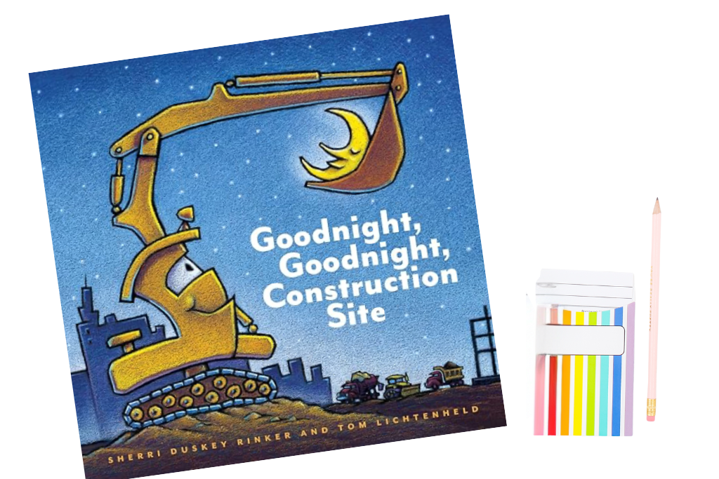 Goodnight, Goodnight, Construction Site book cover – calming rhyming book perfect for truck lovers at bedtime.