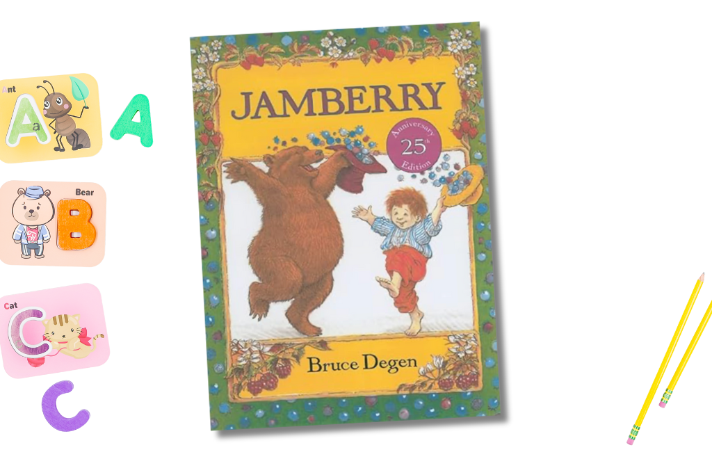 Jamberry book cover – whimsical rhyming book for kindergarten with imaginative language and fun sound play.