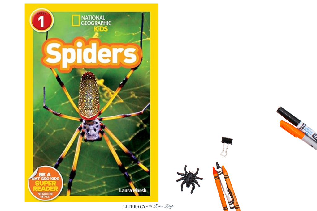 National Geographic Spiders book cover – nonfiction Halloween read aloud with real spider facts for 2nd grade.