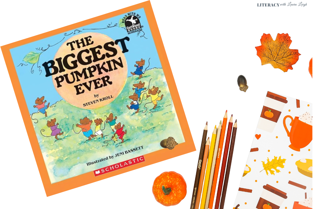 The Biggest Pumpkin Ever book cover – classic pumpkin-themed read aloud for young homeschool readers.